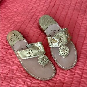 Jack Rogers Metallic Gold Sandals